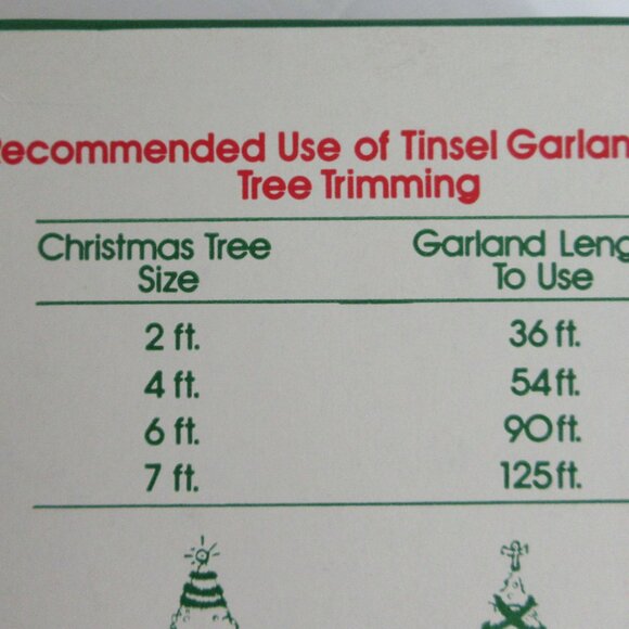 Christmas Tinsel Garland 2 Boxes Golden Sleigh Rauch Made in USA 15 ft, 2" wide - Picture 9 of 10